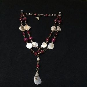 Brass Stone Necklace